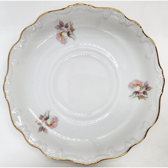 Two Schumann Arzberg Briar Rose Cup & Saucer Set Bavaria Germany Gold Trim 1950s - Picture 13 of 16